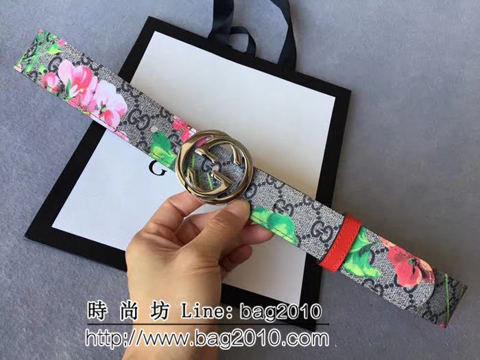 古馳CUCCI 高級人造革印花面料 款式新穎別致 高端大氣 奢華時尚女士皮帶 GHG1261